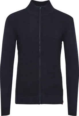 Produktbild von INDICODE IDRickert Herren Strickjacke Cardigan Grobstrick mit Stehkragen Reißverschluss Baumwollmischung Regular fit