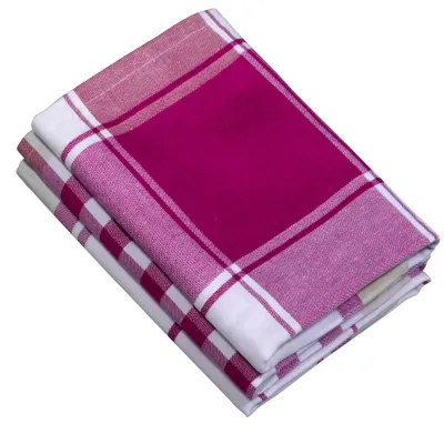 Zdjęcie produktu dla Dyckhoff 02902 99 500 Geschirrtücher Karo Burgund/3s