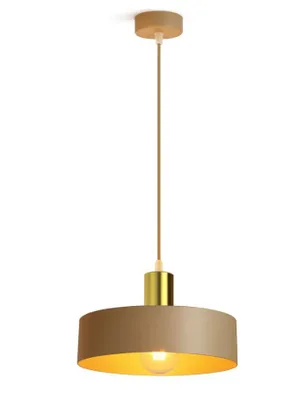 Zdjęcie produktu dla LUXOLAR Lampa wisząca kaszmir ecru beżowa E27 60W LED nad stół przedpokój kuchnia nowoczesna