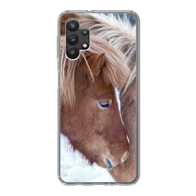 Produktbild von MuchoWow® Handyhülle Schutzhülle Hülle für Samsung Galaxy A32 5G Pferde - Fohlen - Schnee Silikon Softcase Handy Hülle - Softcase