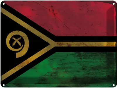 Produktbild von vianmo Blechschild 30x40 cm Vanuatu Flagge Fahne Wappen