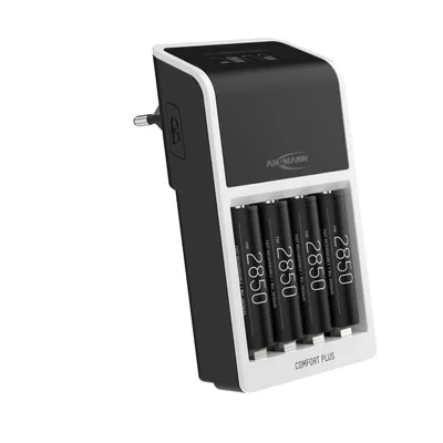 Produktbild von ANSMANN Akku Ladegerät für AAA AA 9V NiMH NICD Akkus + 4x AA 280mAh Akkus