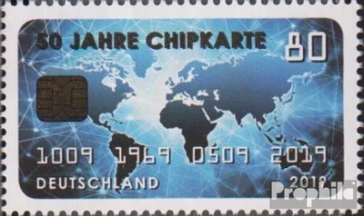 Produktbild von Briefmarken BRD (BR.Deutschland) 2019 Mi 3494 (kompl.Ausg.) postfrisch 50 Jahre Chipkarte