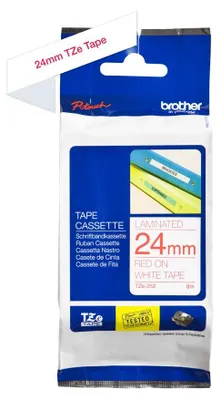 Zdjęcie produktu dla Brother TZE-252, Czerwony na białym, TZe, Termotransferowy, Chiny, 5 lat(a), Brother