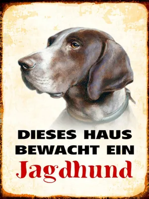 Produktbild von vianmo Holzschild 40x30 cm Hund dieses Haus bewacht ein Jagdhund
