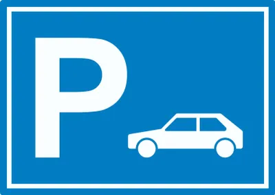 Produktbild von Auto PKW Parkplatz Aufkleber waagerecht A4 (210x297mm)