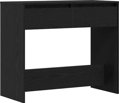 Image de vidaXL Table console noir aspect chêne 89x41x76,5 cm Bois composite