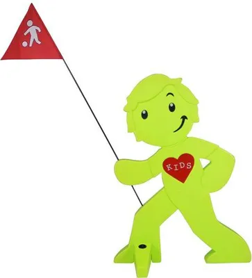 Produktbild von StreetBuddy - Warnfigur, Warnaufsteller, Warnschild für Kindersicherheit (Grün)