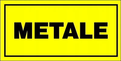 Produktbild von Aufkleber Abfalleimer Schild Mülltrennung METALLE