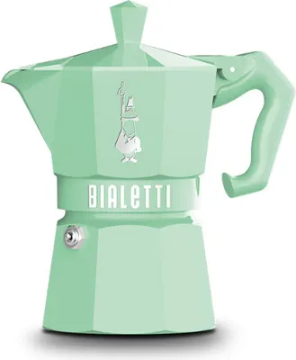 Obrázek produktu pro Bialetti Moka Exclusive, Moka konvička, Zelená, Hliník, 6 hrnků, Termoplastik, 1 kusů