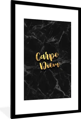 Produktbild von MuchoWow® Gerahmtes Poster Zitate - Sprichwörter - Gold - Marmor 60x90 cm - Poster mit Schwarzem Bilderrahmen Wandposter Rahmen Foto Bilder - Dekoration - Wandposter Wohnzimmer - Hochwertig