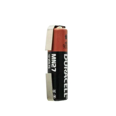 Produktbild von Duracell MN27 Batterie 12 Volt Spannung, mit Lötfahnen in U-Form