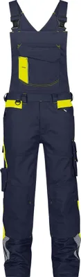 Produktbild von DASSY Latzhose ULSAN Arbeitshose Gr. 48  PLUS   blau/gelb
