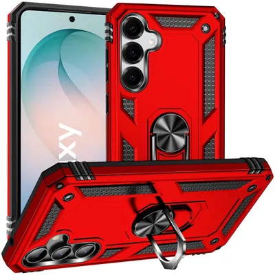 Image de Coque Armor Shield pour Samsung Galaxy S26 Coque Ultra Hybrid Case Coque de protection pour téléphone portable, rouge