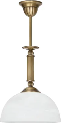 Produktbild von Messing Pendelleuchte klassisch Alabaster Goldpatina 47cm O25cm E27 60W Esstisch Küche Wohnzimmer handgefertigt