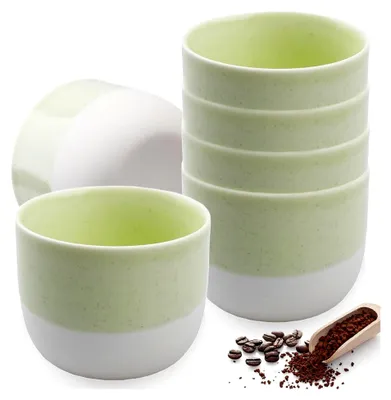 Produktbild von Espressotassen Set: 6 stapelbare Keramiktassen, 150ML