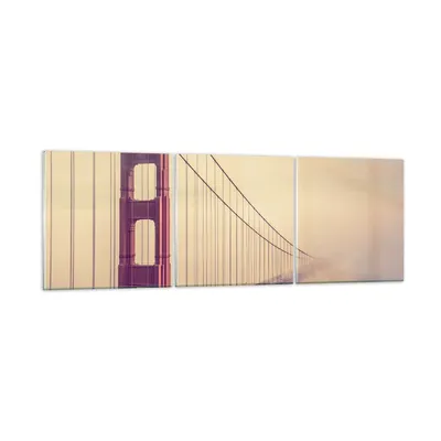 Produktbild von Bilder auf glas - Brücke Autobahn Infrastruktur - 90x30cm - Glasbilder - Wandbilder - Kunstdruck - zum Aufhängen bereit - Wanddekoration aus Glas - Glas Bilder - Wandbild auf Glas - GCA90x30-3071