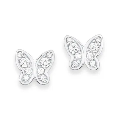 Produktbild von s.Oliver SOK231/01 Mädchen Ohrstecker Schmetterling Silber Zirkonia