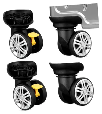 Produktbild von 4 Stück Ersatzrollen für Koffer - Reparaturset für Gepäckrollen aus robustem ABS-Material