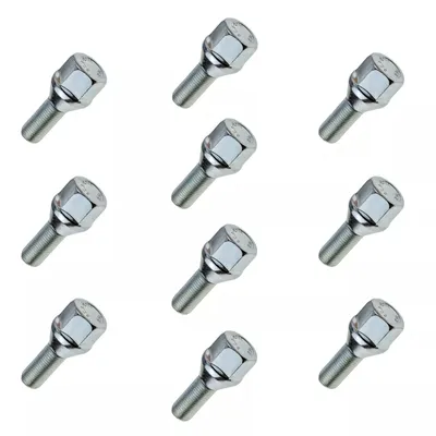 Produktbild von 10x Radschraube, M12x1.25, Gewindelänge: 26mm, Kegelbund, SW19