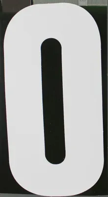 Produktbild von Conacord Reflektierende Klebezahl 0 weiß 170 mm