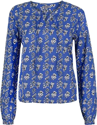 Produktbild von GIN TONIC Damen Tunika mit Blumenmuster Bluse für Freizeit Oberteil Hemd Langarm, Größe:S, Farbe:Bloomed
