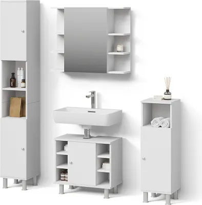 Produktbild von Badmöbel-Set Livinity Fucino Weiß 4-teilig, Model 52482