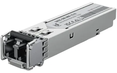 Immagine prodotto di Ricetrasmettitore SFP Ubiquiti che supporta l'utilizzo di fibra multimodale con connettore duplex LC UPC