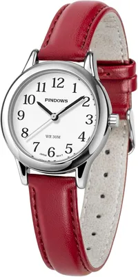 Produktbild von Schlanke minimalistische Quarz-Analoguhr für Damen, Gehäuse in Goldton mit schwarzem Lederarmband, modische, Elegante Armbanduhr für den Alltag