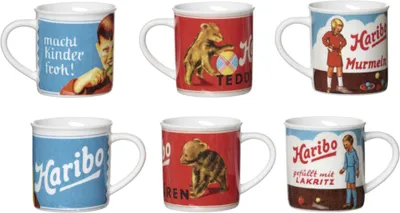 Produktbild von Ritzenhoff und Breker Haribo Kaffeebecher Retro 3fach sortiert 380ml