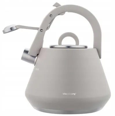 Produktbild von Klausberg KB-7949 Edelstahl Wasserkocher Grau Matt 2,5L mit Pfeife