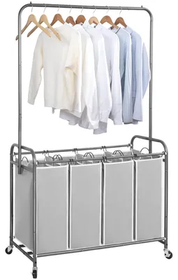 Productafbeelding van WASHERMANIAC wassorteerder met ophangstang, draagbaar, met afneembare wasmand