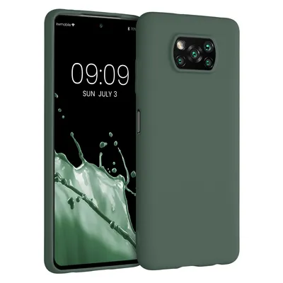 Produktbild von kwmobile Hülle kompatibel mit Xiaomi Poco X3 NFC / Poco X3 Pro Hülle - weiches TPU Silikon Case - Cover geeignet für kabelloses Laden - Moosgrün