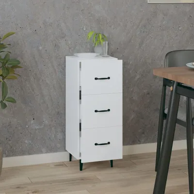 Image de vidaXL Sideboard Blanc 34,5x34x90 cm Bois composite