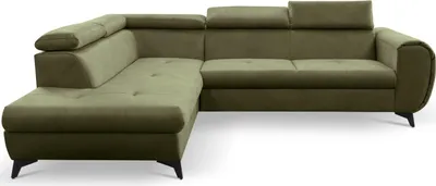 Obrázek produktu pro Rozkládací sedačka s úložným prostorem DAUPHIN - khaki, levý roh