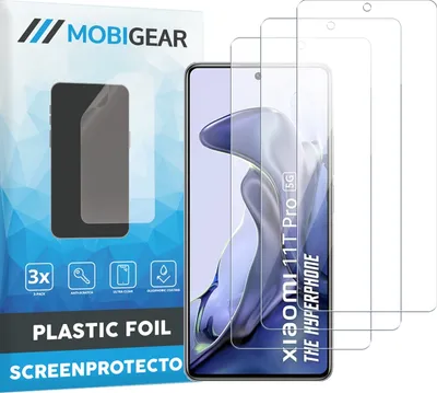 Produktbild von Mobigear  Xiaomi 11T Pro Displayschutz Schutzfolie - Hüllenfreundlich (3er Pack)