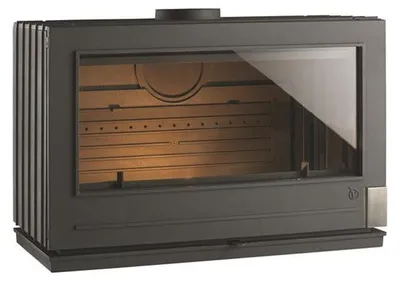 Image de Poêle à bois PRESTON - 12 kW - Rdt: 75% - B. 80 cm - 100% fonte - Anthracite