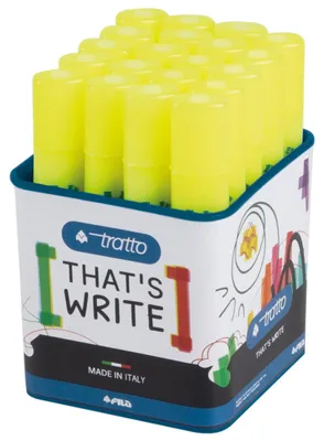 Productafbeelding van Tratto Videomarker, gele kleur - Glas, 20 stuks
