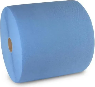 Produktbild von Industriepapierrolle FUNNY - Putzpapier - blau - 36 cm breit - Papierhandtuch