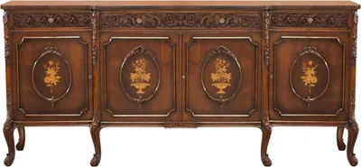 Produktbild von Casa Padrino Luxus Barock Sideboard Braun - Prunkvoller Massivholz Schrank mit 3 Schubladen und 4 Türen - Barock Möbel - Edel & Prunkvoll