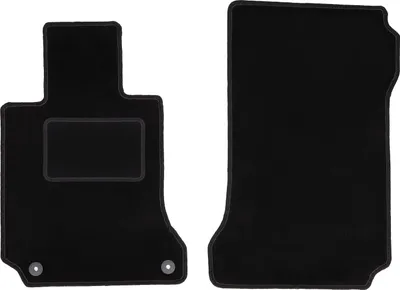Image de Tapis de sol avant velours sur-mesure pour Mercedes C W204 (2007-2014, berline, kombi, coupé) noir, jeu 2 pièces, fixations - STANDRAD
