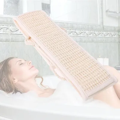 Zdjęcie produktu dla 2 szt Pasek na plecy Gąbka do kąpieli pod prysznicem Szczotka do mycia ciała Złuszczająca Loofa Narzędzia do mycia ciała Szczotka do kąpieli