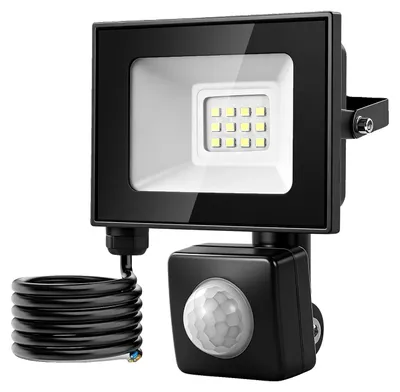 Obrázok produktu pre LED reflektor, uhol vyžarovania 140°, vodotesnosť IP66, 10W, 6500K, 5 kusov