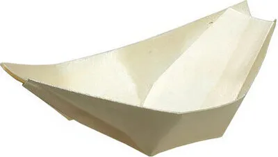 Produktbild von 50x Fingerfood Schalen "Schiffchen" aus Holz 8cm