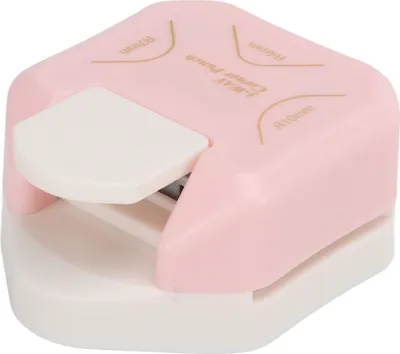 Image de Perforatrice 3 en 1 avec arrondisseur de coins, coupe lisse et sans effort, arrondisseur de papier portable pour la maison et le bureau, R4/R7/R10 mm, rose