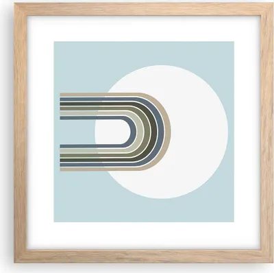 Produktbild von Gerahmtes Poster - Rahmen in heller Eiche - Formen Rad Linien - 30x30 cm - Wand Bild - Wanddeko - Wandbilder - Kunstposter - Wandposter - Bilderrahmen - Bilder - Kunstdruck - P2NAC30x30-4608