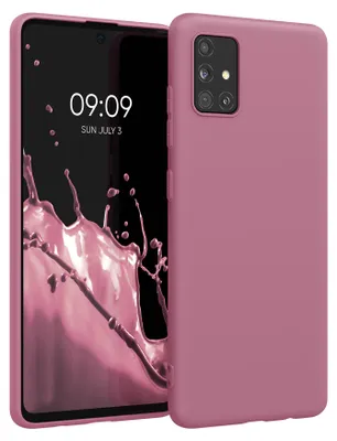 Produktbild von kwmobile Handyhülle für Samsung Galaxy A51 Hülle - TPU Case - Kabelloses Laden - Schutzhülle Cover in Dark Rose