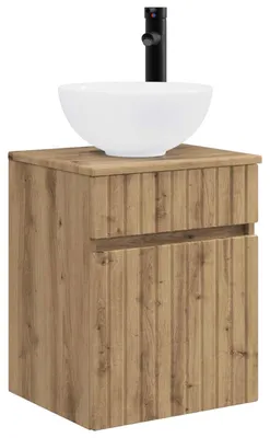 Obrázok produktu pre Nástenné umývadlo s nábytkovou skrinkou Dub artisan