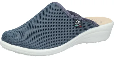Produktbild von Fly Flot Damen Hausschuh Pantoffel Keilabsatz Mesh uniarben 330057, Größe:40 EU, Farbe:Grau