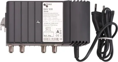 Image de TRIAX avant 35 dB, arrière 2 4/30 dB, niveau de sortie max. 103/105 dBµV, 1 pièce.